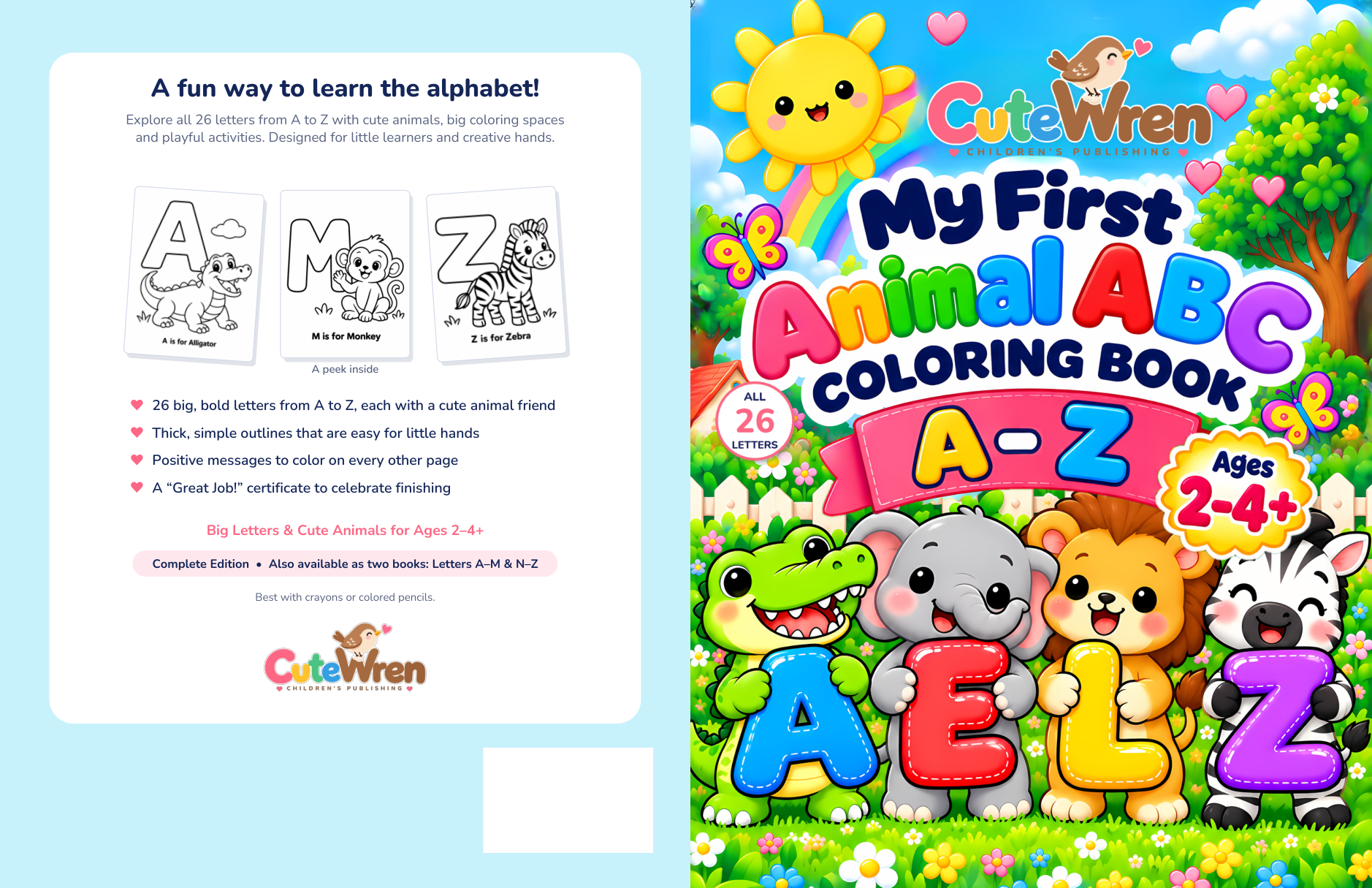 My First Animal ABC Coloring Book: A–Z cover