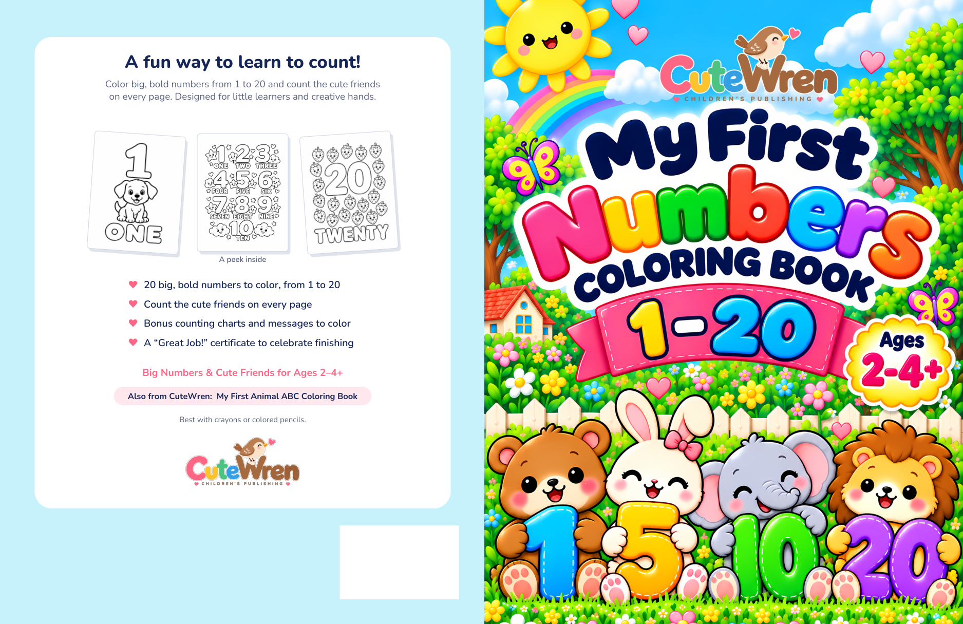 My First Numbers Coloring Book: 1–20 cover